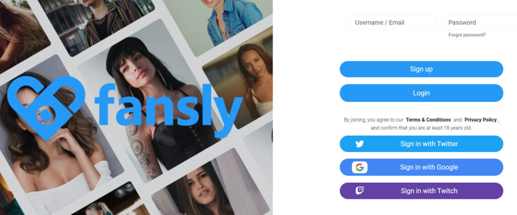 Fansly homepage - what is Fansly